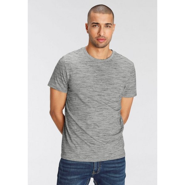 AJC T-Shirt Kurzarm, Regular Fit, meliert, Rundhalsausschnitt