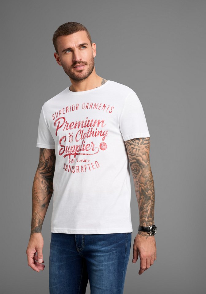 AJC T-Shirt Kurzarm, schmale Passform, im Vintage-Design – Bild 2 von 5