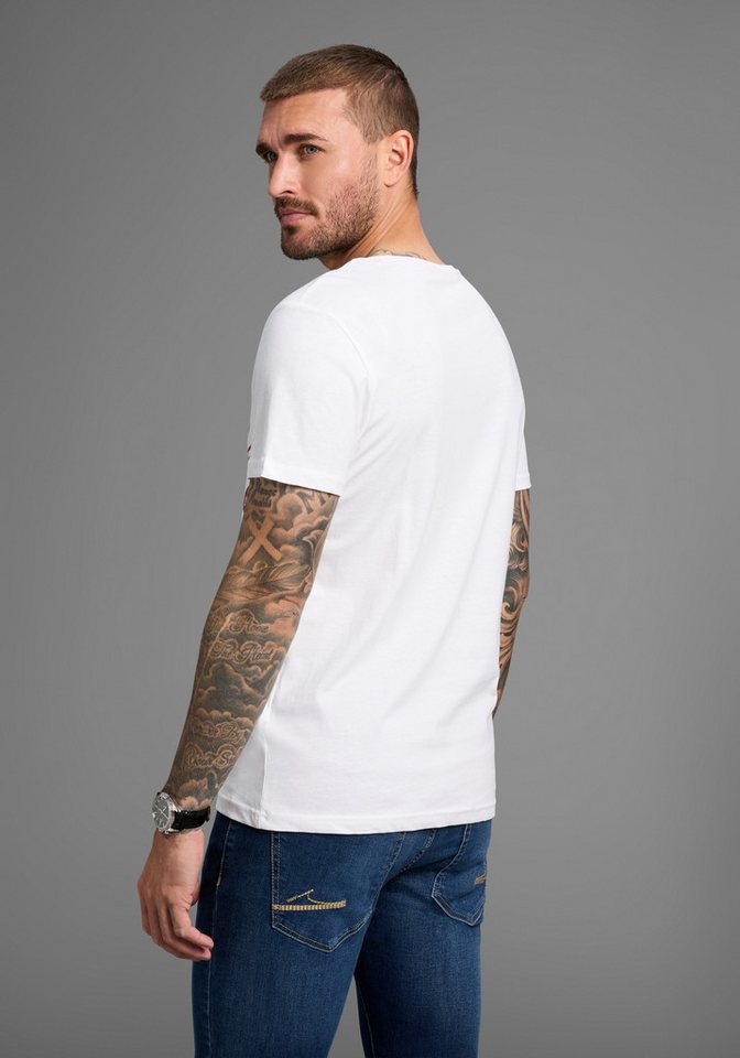 AJC T-Shirt Kurzarm, schmale Passform, im Vintage-Design – Bild 3 von 5