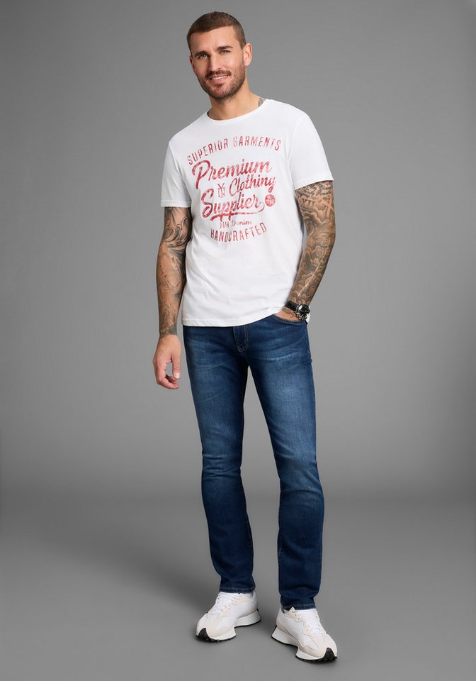 AJC T-Shirt Kurzarm, schmale Passform, im Vintage-Design – Bild 5 von 5