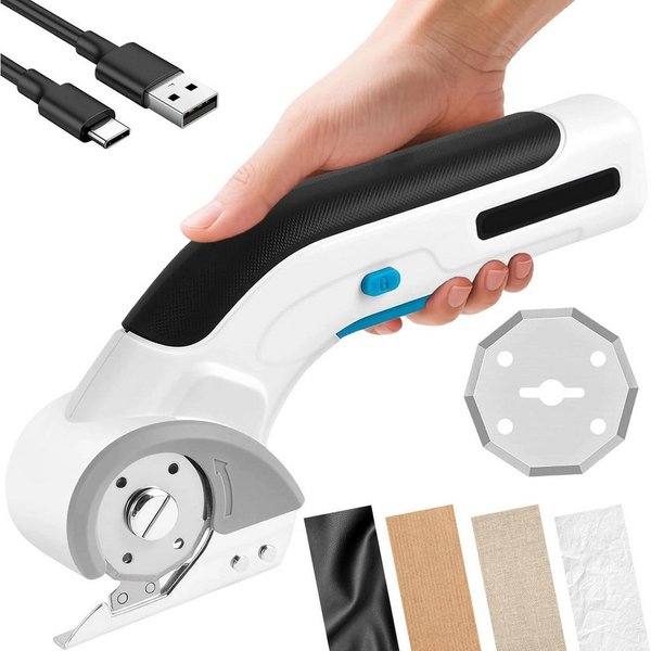 AKKEE Allesschneider Elektromesser Wiederaufladbare Schere Multi-Cutter, Universalschere, 60 W