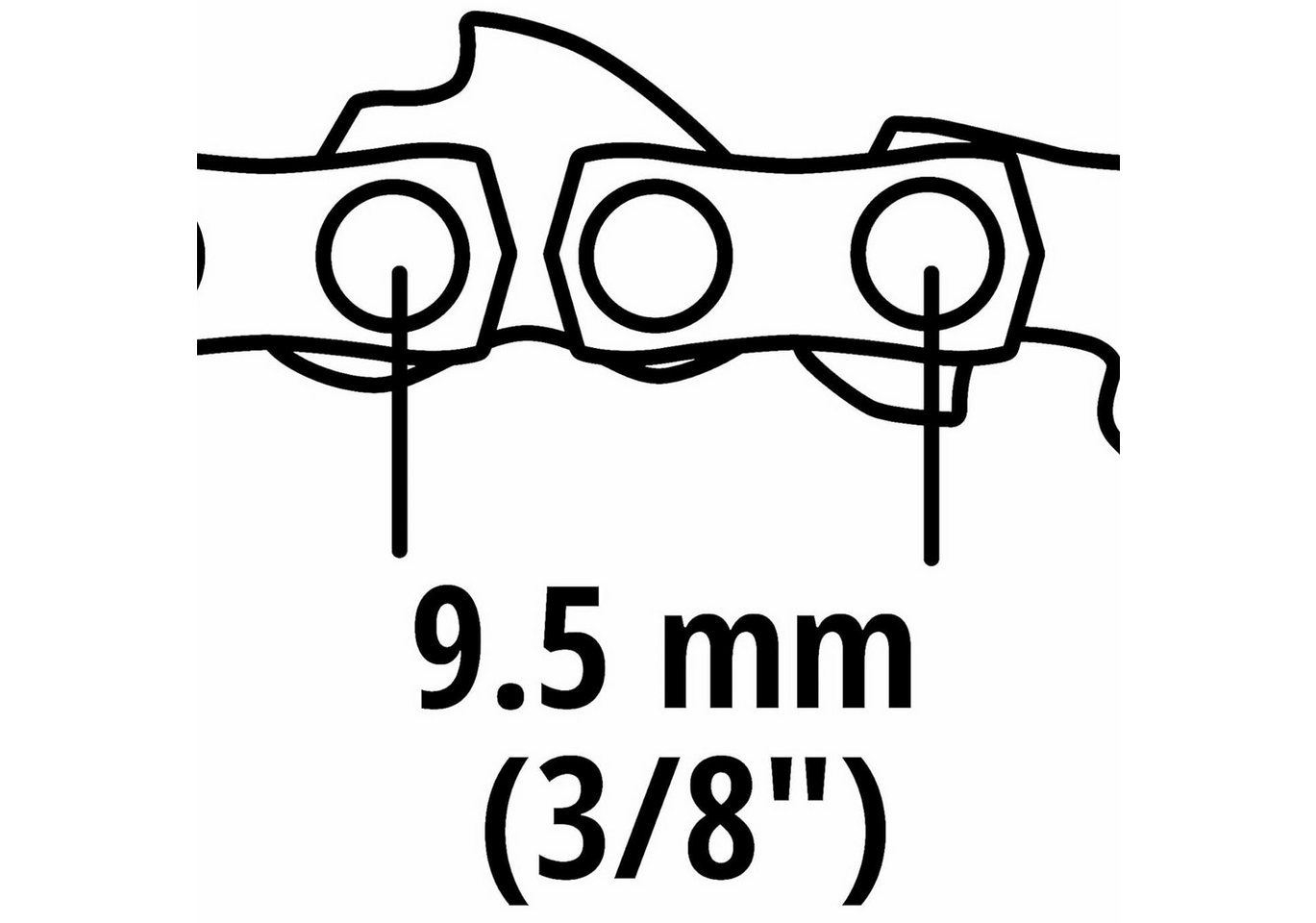 Einhell Akku-Kettensäge Einhell Sägekette 40 cm, 3/8", 56 TG, 1,3 mm GP-LC 36/40 Li – Bild 4 von 5