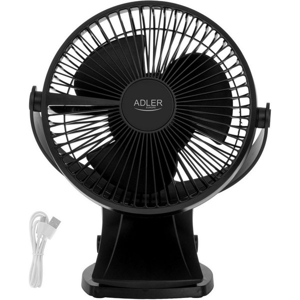 Adler Akku-Ventilator Adler AD 7342 black Akku-Ventilator mit Clip