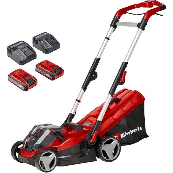 Einhell Akkurasenmäher Einhell Power X-Change RASARRO 36/34, 34 cm Schnittbreite, mit 2x Akku 18V/3,0Ah und 2x Ladegerät