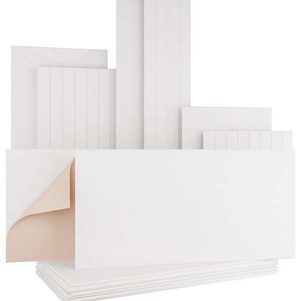 AKUSTIKO Schallschutzpaneel, BxL: 60x120 cm, (Selbstklebend 120x60cm - 8 Stück Weiß Akustik Wandpaneele Schallschutz & Raumakustik Panels Filz 9mm Hexim Decken-