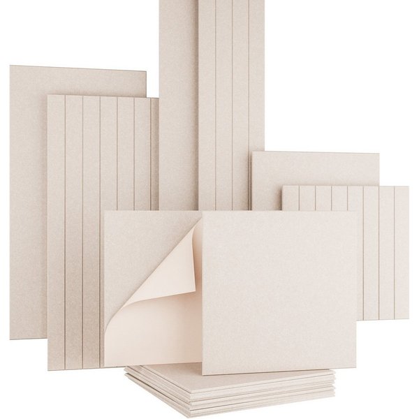 AKUSTIKO Schallschutzpaneel, BxL: 60x60 cm, (Selbstklebend 60x60cm - 4 Stück Beige Akustik Wandpaneele Schallschutz & Raumakustik Panels Filz 9mm Hexim Decken- 