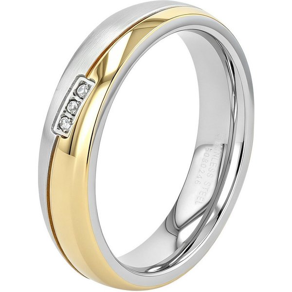 AKZENT Fingerring Verbunden, Edelstahl, wasserfest
