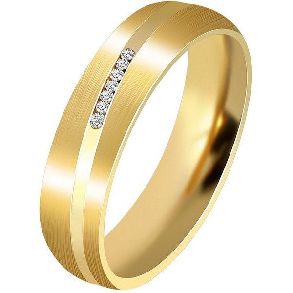AKZENT Partnerring Aubrey, goldfarbig, langlebig, Damen Ring