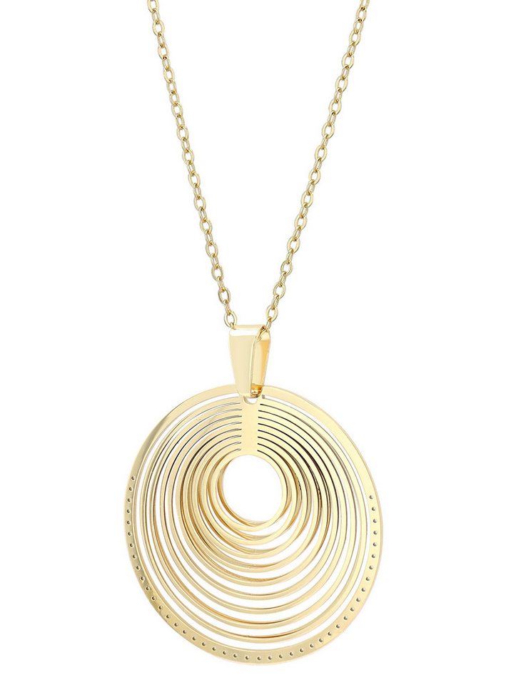 AKZENT Schmuckset Edelstahl-Set, Kette 43+5cm, Anhänger D: 32mm, Ohrstecker D: – Bild 2 von 4