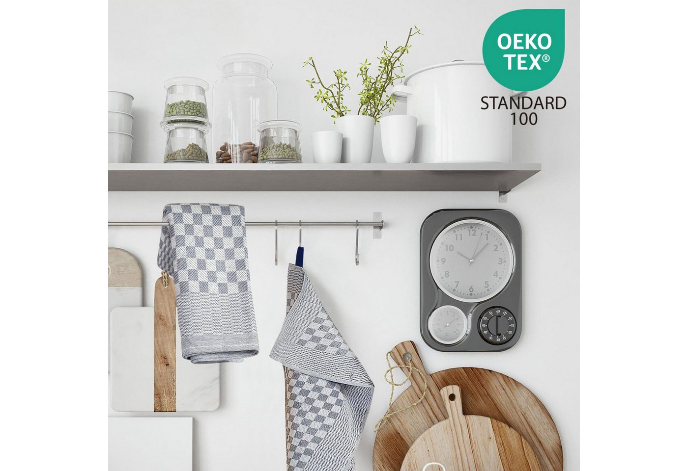 ALARA HOME Geschirrtuch Geschirrtuch Geschirrtücher 100% Baumwolle Trockentuch Küchentücher, (6 er, 6-tlg, Größe 50x70 cm) – Bild 4 von 5