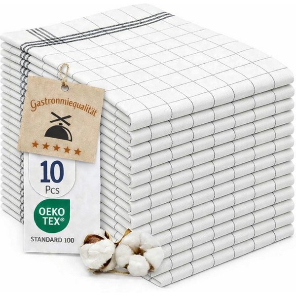 ALARA HOME Geschirrtuch Geschirrtücher Baumwolle Allzweck Tücher Küchentücher Trockentuch, (10 er, 10-tlg, Größe 50x70 cm), Geschirrhandtücher, Premium Qualität