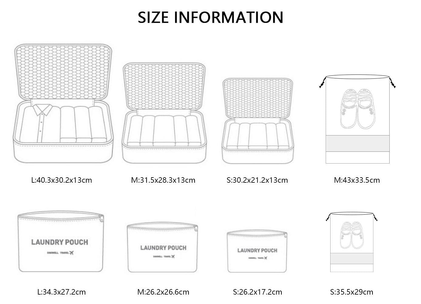 ALARA HOME Kofferorganizer Koffer Organizer, 8-in-1-Set Gepäck Organizer wasserdichte Reise – Bild 4 von 5