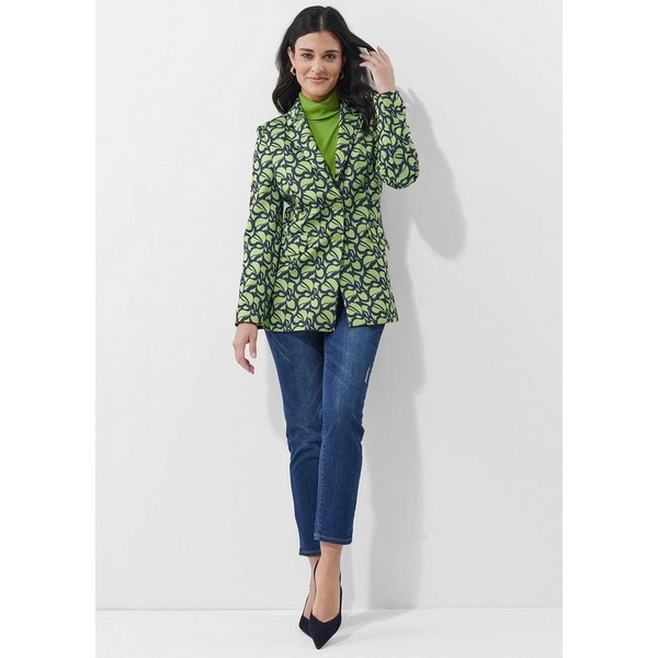Alba Moda Kurzblazer Figurbetonter Blazer mit Reverskragen Grafisches Design mit klassischem Reverskragen