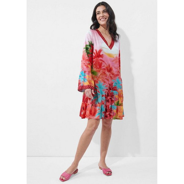 Alba Moda Tunika Figurumspielende Tunika mit Volants