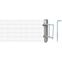 ALBERTS Doppelstabmattenzaun-Grundset, Länge 10 m (feuerverzinkt, Mattenhöhe: 1000 mm)