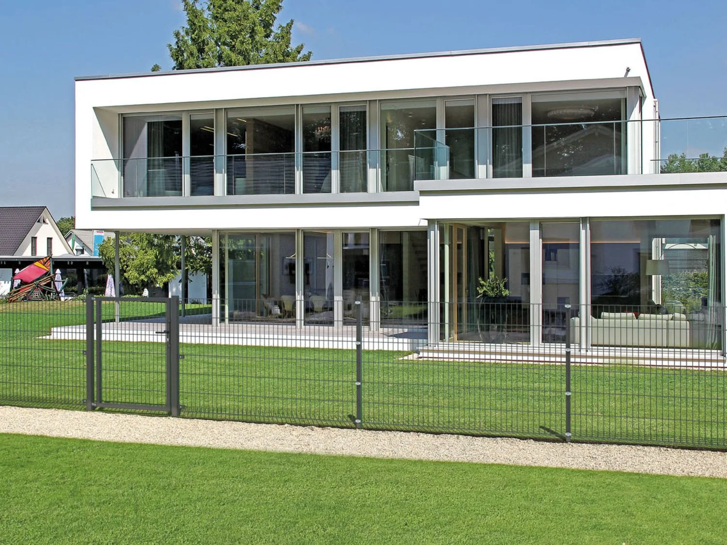 ALBERTS Doppelstabmattenzaun-Grundset (anthrazit, Zaunl. 22 m, Mattenh. 1200mm) – Bild 2 von 2
