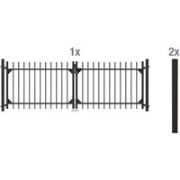 ALBERTS Doppeltor-Set Chaussee, zum Einbetonieren (matt-schwarz, 100 cm)