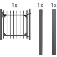 ALBERTS Einzeltor-Set Chaussee, zum Einbetonieren (anthrazit, 100 cm)