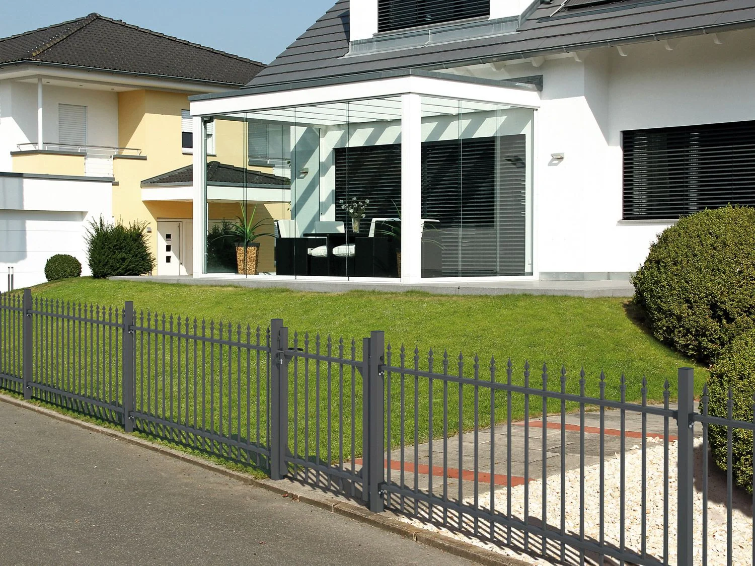 ALBERTS Einzeltor-Set Chaussee, zum Einbetonieren (anthrazit, 100 cm) – Bild 3 von 4