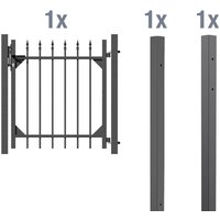 ALBERTS Einzeltor-Set Chaussee, zum Einbetonieren (anthrazit, 120 cm)