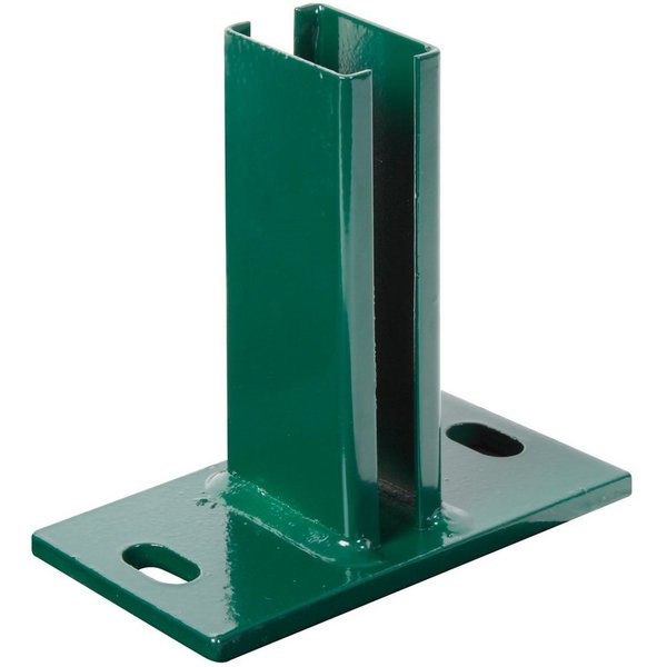 Alberts Pfostenträger, zum Aufschrauben, für Zaunpfosten 60x40 mm für Doppelstabmatten, Platte 150x80 mm