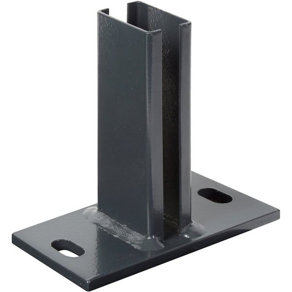 Alberts Pfostenträger, zum Aufschrauben, für Zaunpfosten 60x40 mm für Doppelstabmatten, Platte 150x80 mm