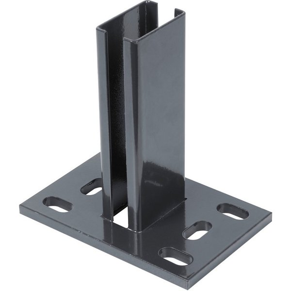 Alberts Pfostenträger, zum Aufschrauben, für Zaunpfosten 60x40 mm für Doppelstabmatten, Platte 150x100 mm