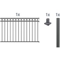 ALBERTS Zaun-Anbauset Circle, zum Aufschrauben (Anthrazit, 100 cm)