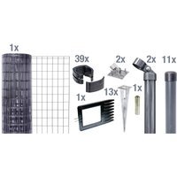 ALBERTS Zaun-Set Fix-Clip Pro®, mit Bodenhülse (anthrazit, 1500 mm)