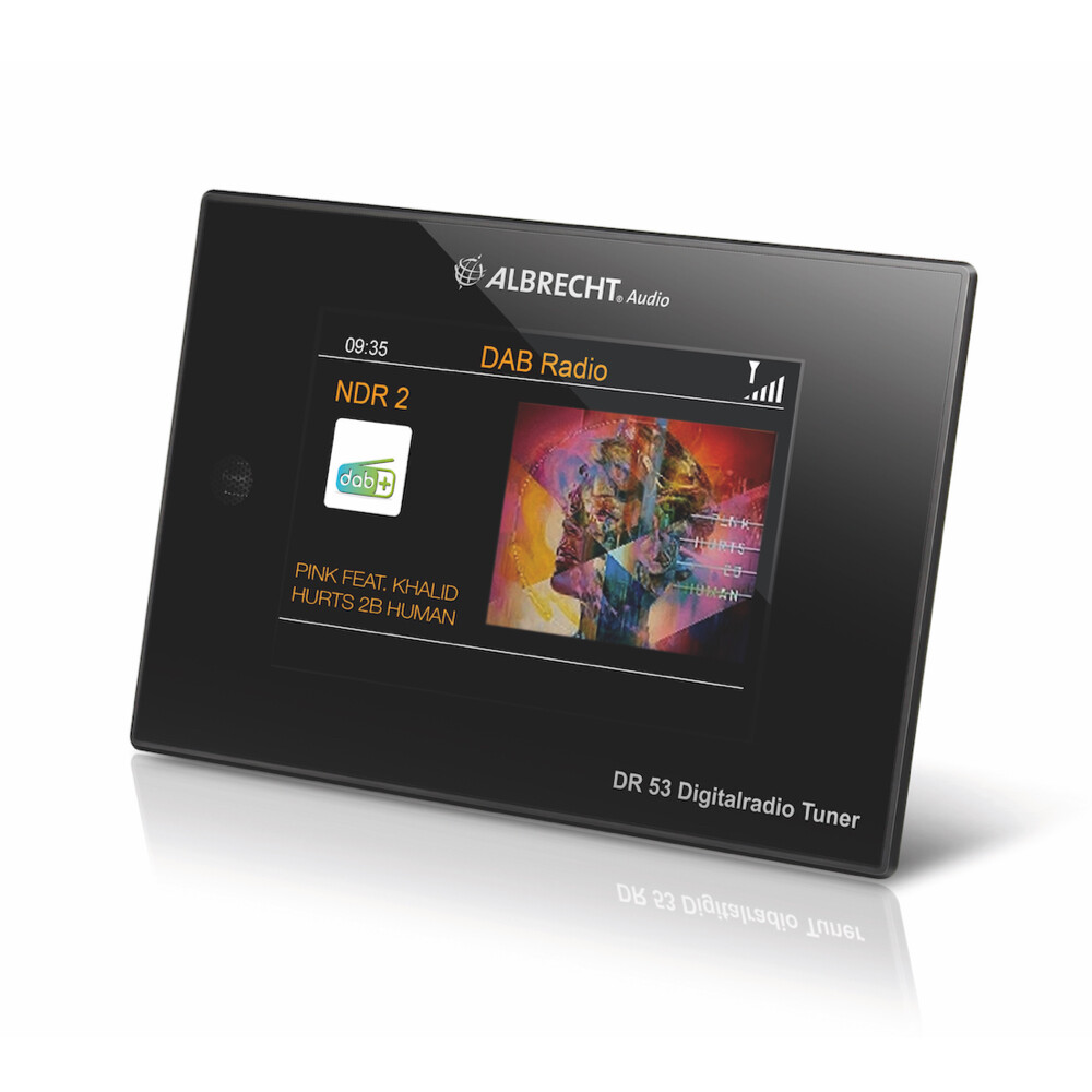 Albrecht DR53 DAB+/UKW/Bluetooth Digitalradio Tuner mit 4" Farbdisplay und FB X