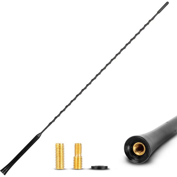 alca Spiral Dachantenne extra lang 55 cm Universal AM FM DAB+ schwarz M5 M6 Autoradio-Ersatzantennenstab