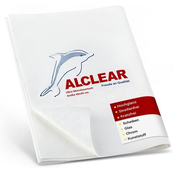 ALCLEAR 950001 Ultra-Microfaser Fenstertuch streifenfrei 40x45 cm Mikrofasertuch (70% Polyester, 30% Polyamid, 40x45 cm)