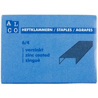 ALCO Heftklammern 6/4, verzinkt, Heftleistung ca. 25 Blatt, 2.000 Stk.