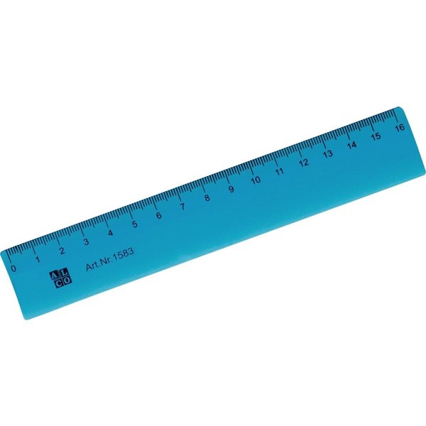 ALCO Lineal Lineal flexibel 16cm blau
