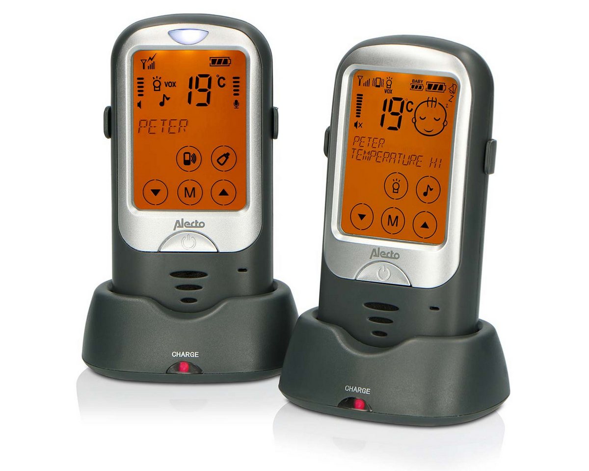Alecto Babyphone DBX68GS, 2-tlg., Outdoor geeignet, Gegensprechfunktion, Nachtlicht, Temperaturalarm – Bild 3 von 5