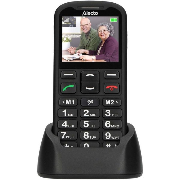 Alecto CM10 Seniorenhandy (5.59 cm/2.2 Zoll, SOS-Paniktaste, Hörgerätekompatibel, Bluetooth-Streaming, FM)