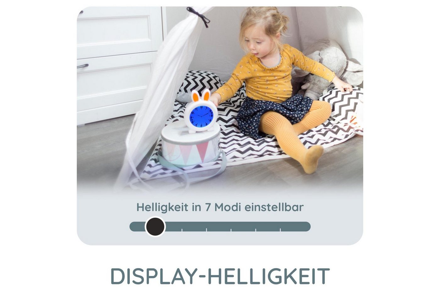 Alecto Kinderwecker BC-100 Lichtwecker, natürliches Aufwachlicht für gesunden Schlaf, Nachtlicht – Bild 5 von 5