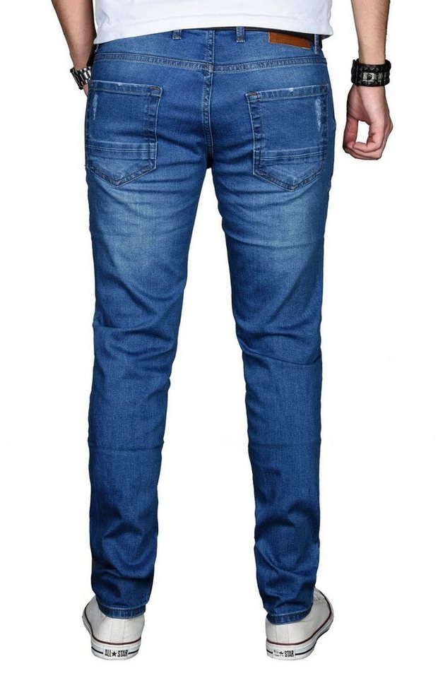 Alessandro Salvarini Straight-Jeans Herren Regular Slim – Stretch Denim 5-Pocket Klassische Jeans mit Elasthan und bequemer Passform – Bild 4 von 4