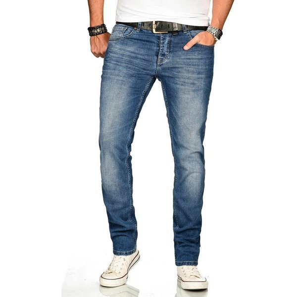 Alessandro Salvarini Stretch-Jeans ASAngelo Angenehme Passform durch vorhandenen Elasthan Anteil