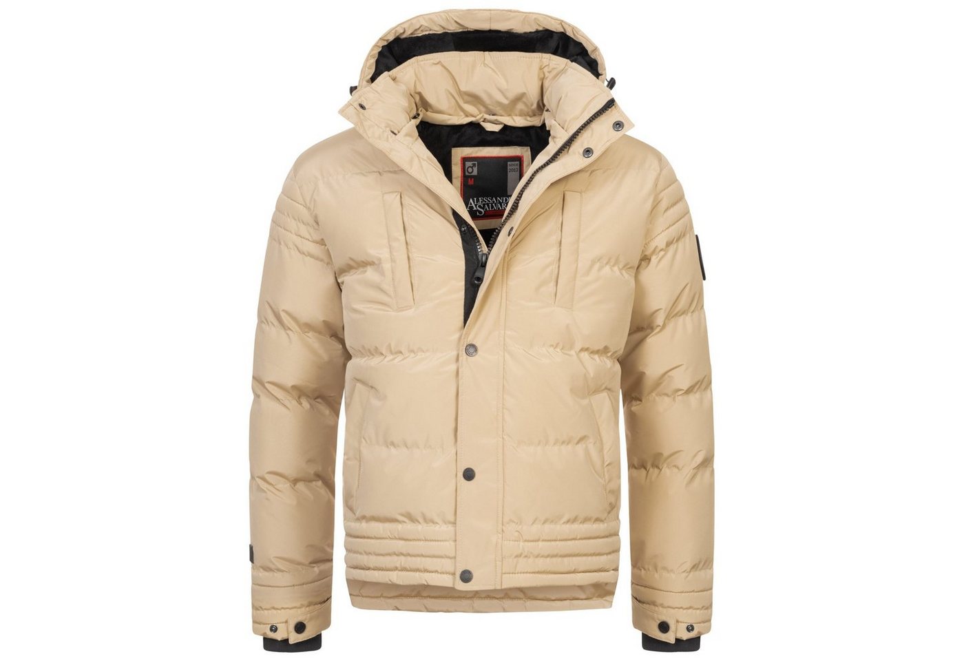 Alessandro Salvarini Winterjacke ASFabiano mit warmem Teddyfell und abnehmbarer Kapuze – Bild 2 von 5