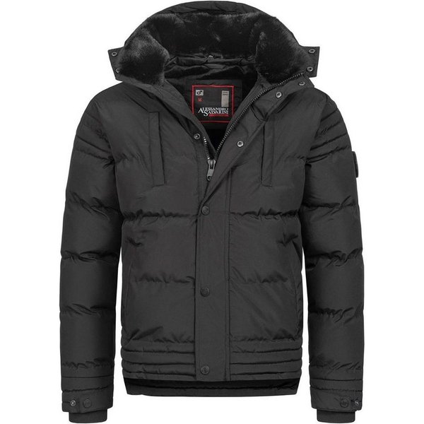 Alessandro Salvarini Winterjacke ASFabiano mit warmem Teddyfell und abnehmbarer Kapuze
