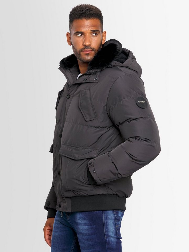 Alessandro Salvarini Winterjacke ASLeonio mit warmem Teddyfell und abnehmbarer Kapuze – Bild 4 von 5
