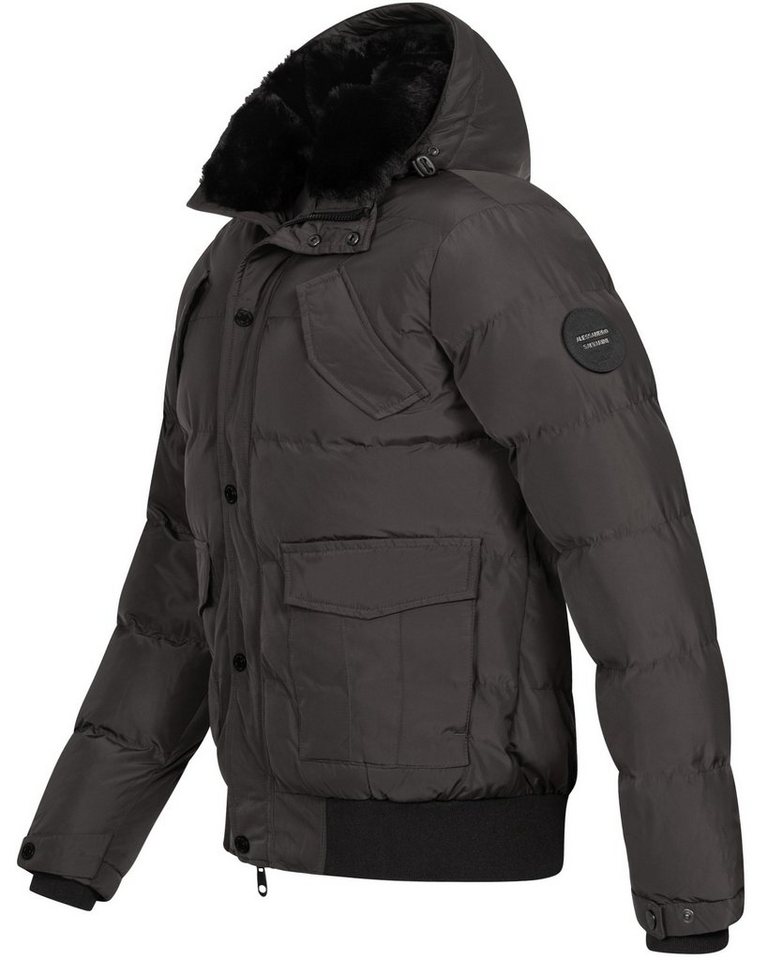 Alessandro Salvarini Winterjacke ASLeonio mit warmem Teddyfell und abnehmbarer Kapuze – Bild 5 von 5