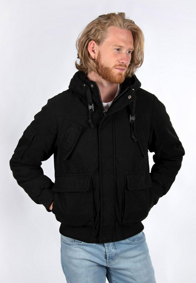 Alessandro Salvarini Winterjacke Herren mit Teddyfutter – Parka mit Kapuze Warme Jacke mit Teddyfell und vielen Taschen – Bild 2 von 5