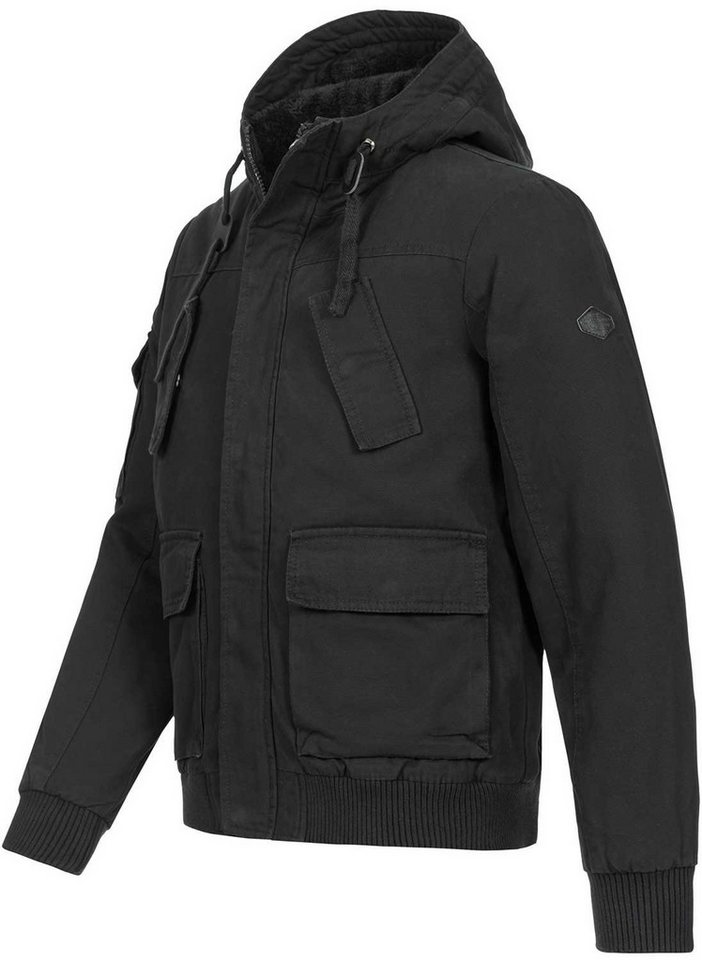 Alessandro Salvarini Winterjacke Herren mit Teddyfutter – Parka mit Kapuze Warme Jacke mit Teddyfell und vielen Taschen – Bild 4 von 5