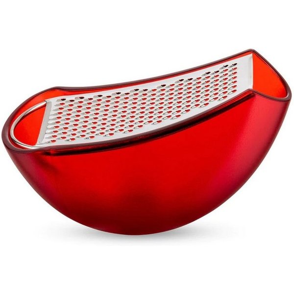 Alessi Käsereibe Parmenide Rot, Edelstahl, thermoplastisches Harz