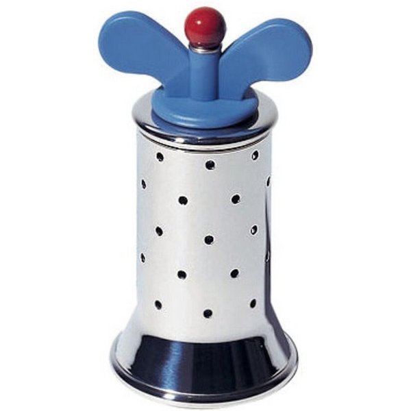 Alessi Pfeffermühle Pfeffermühle 9098 13 cm Michael Graves light blue, (1 Stück), Pfeffermühle, Ø6,5cm, Edelstahl 18-10