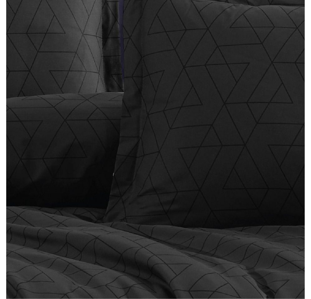 alesvelt Bettwäsche -Set 4-teiliges Ranforce-Baumwoll-Set 200 x 220 cm, 2x Kissenbezug, 1x Spannbettlaken, 1x Bettdeckenbezug – Bild 2 von 2
