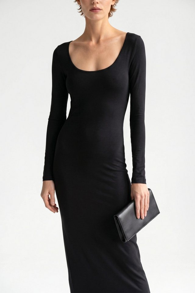 Alexa Dash Maxikleid Langarm Kleid mit Rundhalsausschnitt – Bild 2 von 5