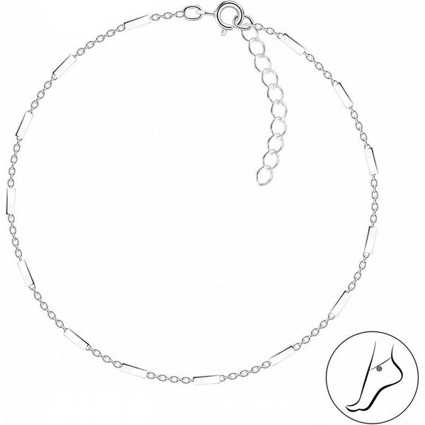 ALEXANDER YORK Fußkette STAB silber, 925 Sterling Silber